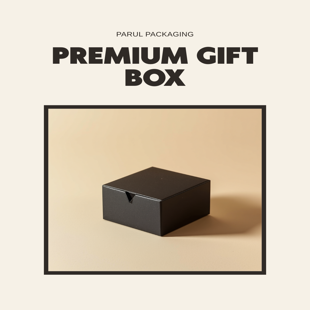 D2C rigid magnetic gift box 6 x 6 x 3 inch — kraft brown / matte black premium unboxing by Parul Packaging