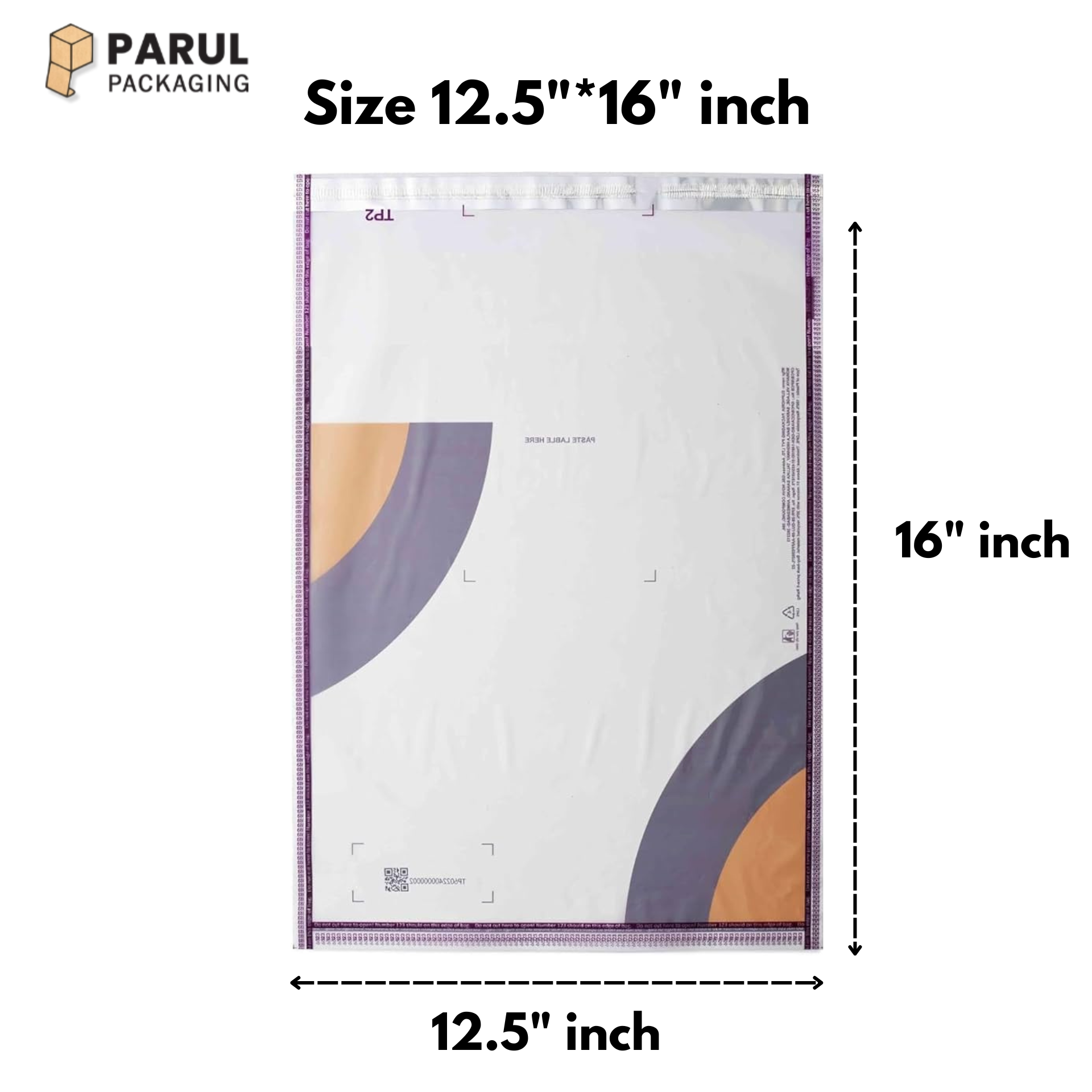 12.5 × 16 inch Meesho printed transparent courier polybag – Parul Packaging India