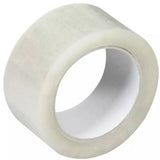 Roll of clear tape on a white background