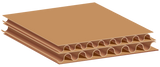 Stack of corrugated cardboard sheets