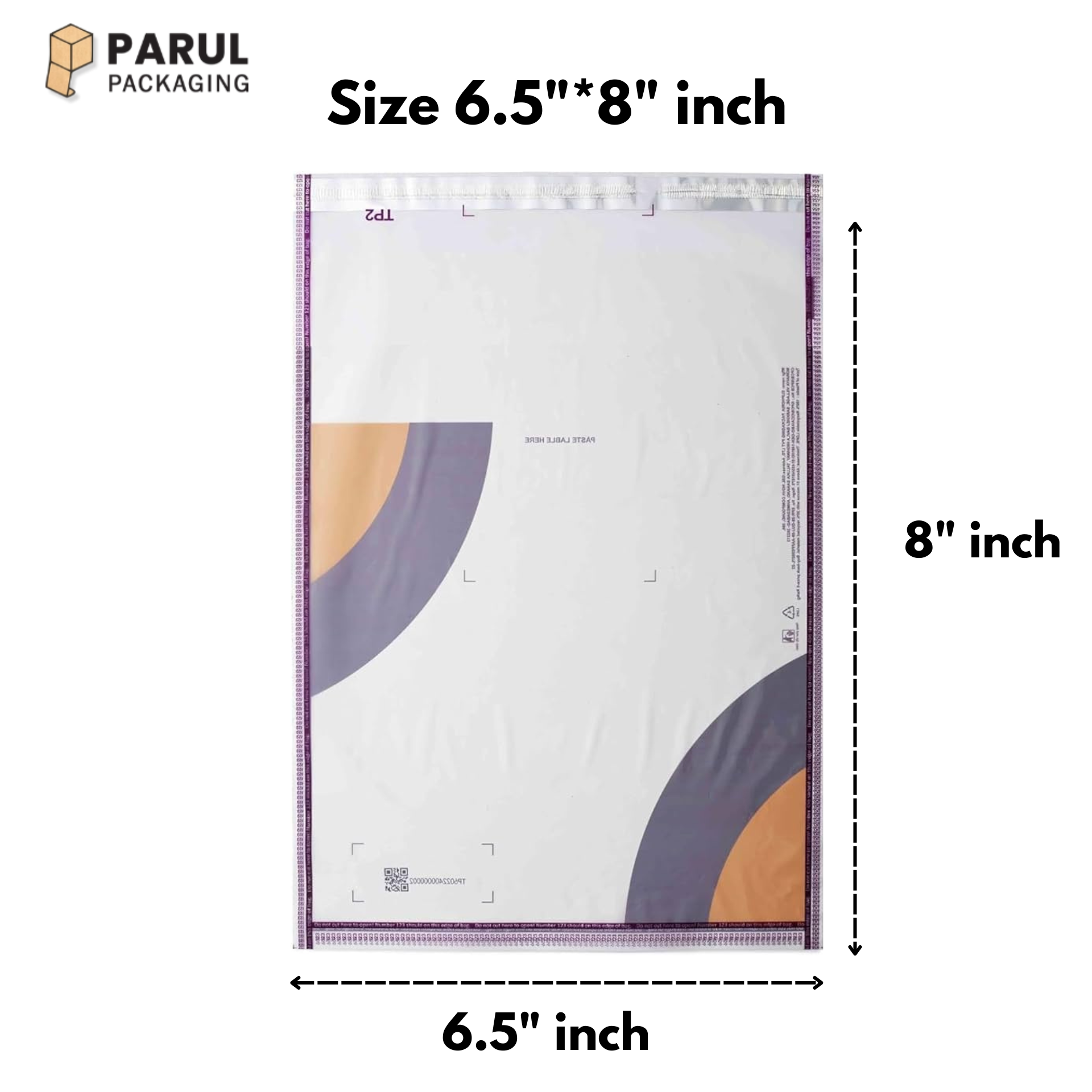 6.5 × 8 inch Meesho printed transparent courier polybag – Parul Packaging India