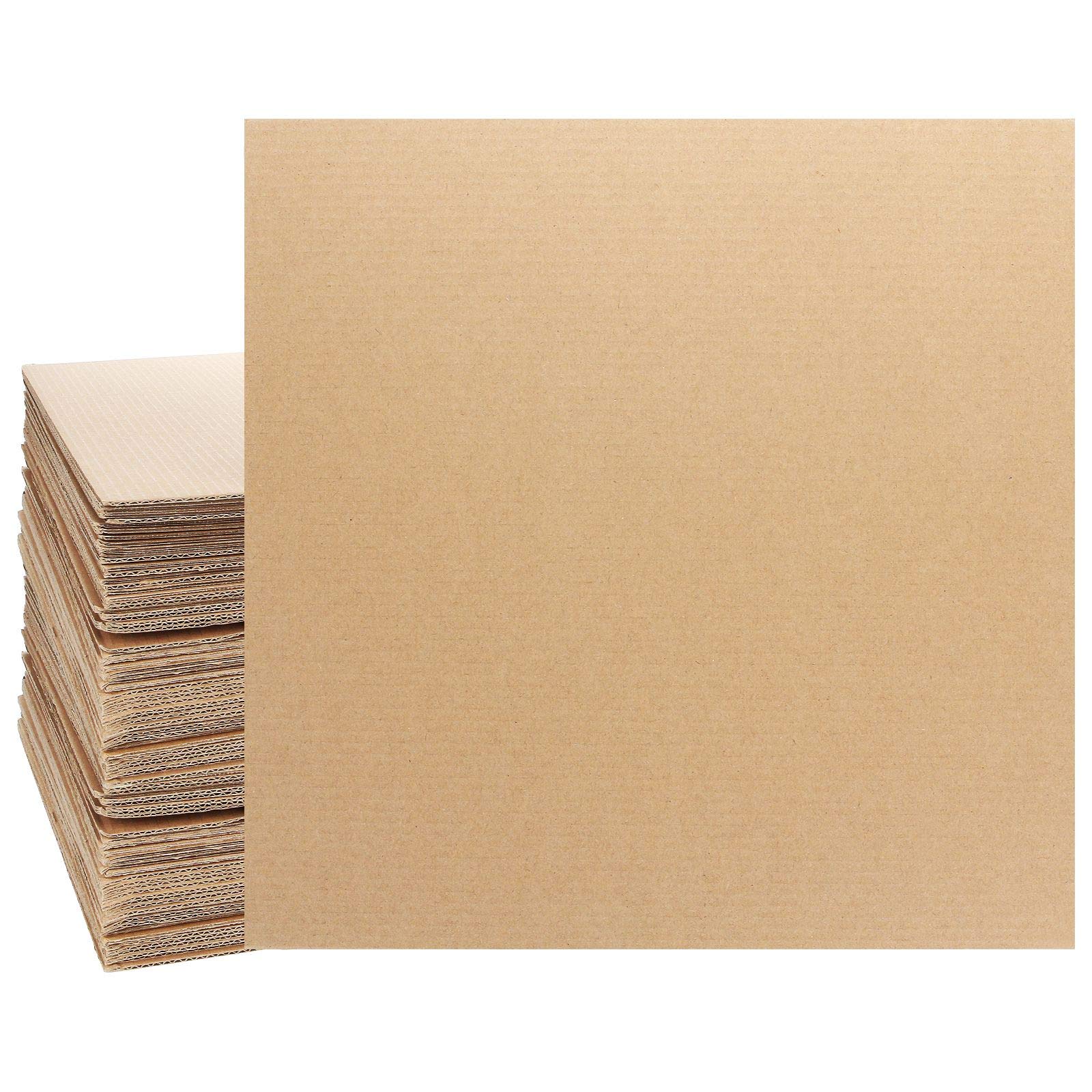Stack of brown cardboard sheets