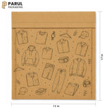 15*17 Men's wear Virgin kraft courier bag (Pack of 100)