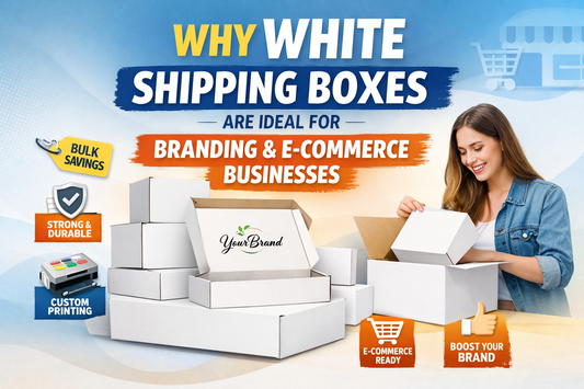 White shipping packaging boxes ideal for branding and ecommerce – Parul Packaging India