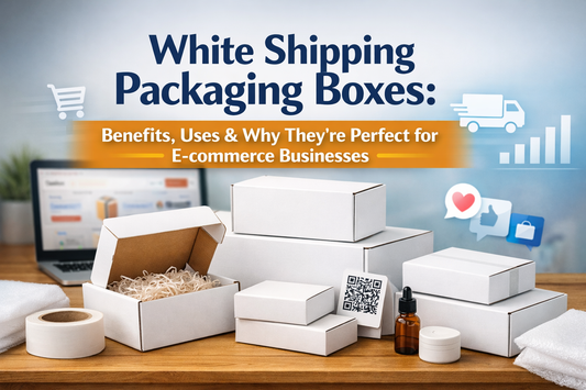 White shipping packaging boxes for ecommerce branding – Parul Packaging India