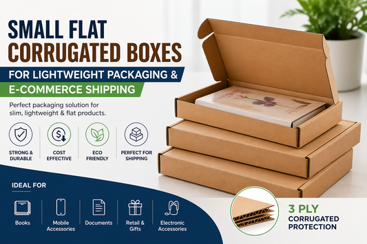 Small flat corrugated boxes for lightweight ecommerce packaging – Parul Packaging India