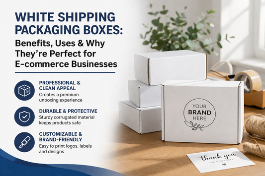 White packaging boxes for ecommerce shipping and branding – Parul Packaging India
