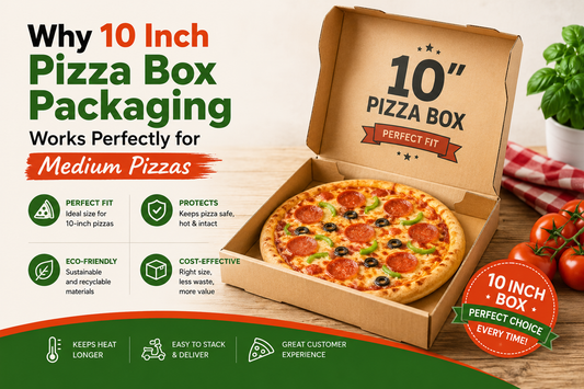 10 inch pizza box corrugated packaging for medium pizzas – Parul Packaging India